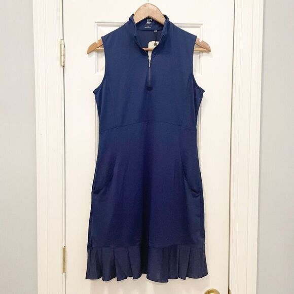 NWT EP Golf Dress Size Small Navy Blue  UFP 50+ Stretch - Picture 1 of 8
